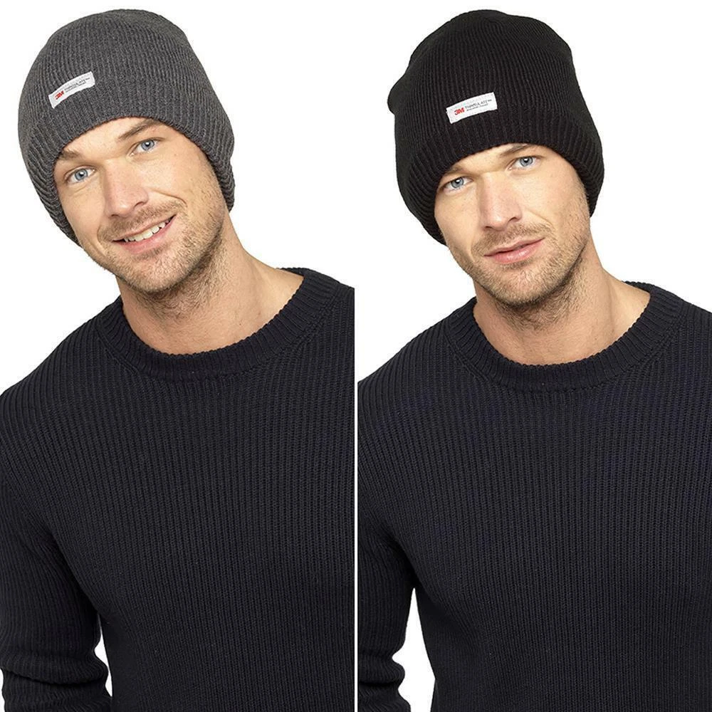 New Men's Thinsulate Thermal Lined Knitted Beanie Hat *Windproof & Waterproof*