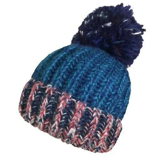 New Unisex Acrylic Chunky Marl Knitted Ski Bobble Winter Hat By Rockjock - Image 6