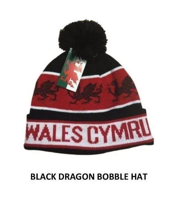 New Unisex Wales Welsh Cymru Warm Winter Football Rugby Bobble Hats - Image 3