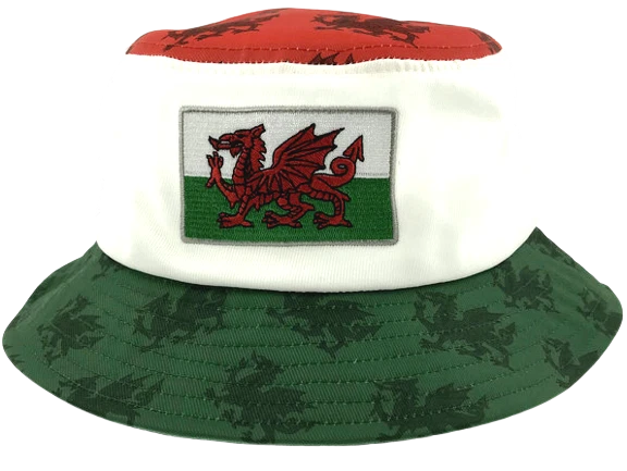 New Wales Cymru Am Byth Welsh Dragon Football Rugby Patriotic Bucket Hats - Image 11