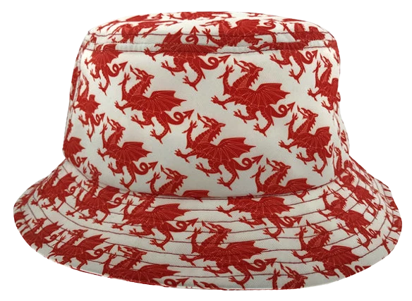 New Wales Cymru Am Byth Welsh Dragon Football Rugby Patriotic Bucket Hats - Image 15