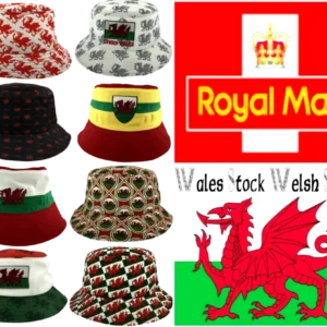 New Wales Cymru Am Byth Welsh Dragon Football Rugby Patriotic Bucket Hats