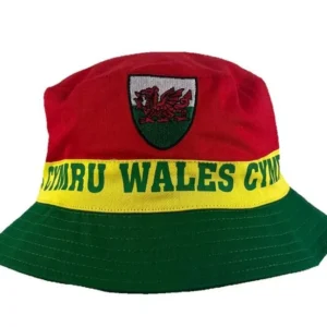 New Wales Cymru Welsh Reversible Rugby Footy Sports Summer Bucket Hat