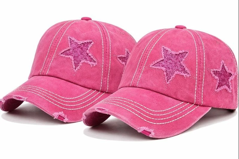 Ponytail Baseball Cap for Women High Messy Bun Caps Washed Cotton Hats - Image 7