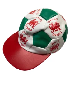 Wales Cymru Hat Green Red Football Soccer Game Ball Shaped Cap Welsh Dragon Logo