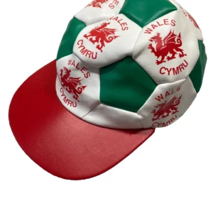 Wales Cymru Hat Green Red Football Soccer Game Ball Shaped Cap Welsh Dragon Logo