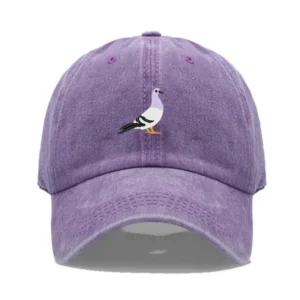 Vintage Washed Pigeon Baseball Cap Embroidered Cotton Dad Hat Adjustable Unisex