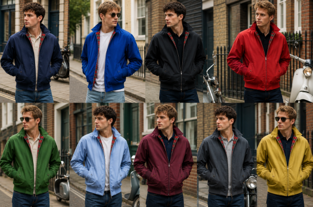 New Men's Harrington Made in England Retro Bomber Scooter Mod Lined Jacket...... (Copy)